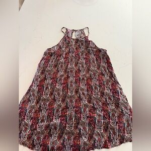 American Eagle Outfitters Red and Black Paisley Mini Dress